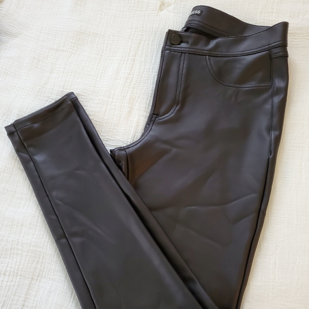 Faux leather pants